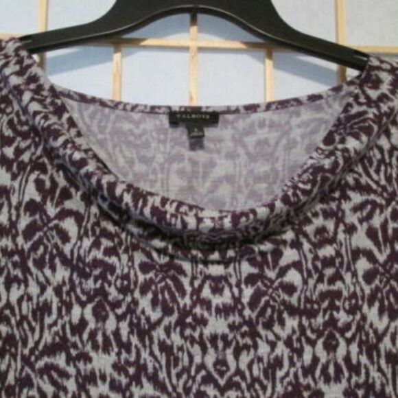 Talbots Cowl Neck Geometric Print Blouse - Picture 2 of 5